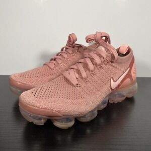 Nike Women's Air VaporMax Flyknit 2 Sneaker Sz 6.5 Rust Pink Shoe 942843-600